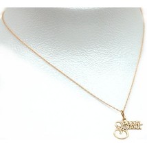 14K Gold Special Nana Charm with 18&quot; Chain Jewelry 15mm x 19.5mm - £109.31 GBP