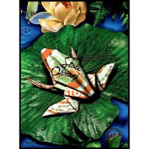 2002 Stolichnaya Orange Vodka Origami Frog Vintage Print Ad Lillypad Wall Art - £8.18 GBP