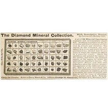 Diamond Mineral Collection 1885 Advertisement Victorian Rocks Gems ADBN1A19 - $19.99