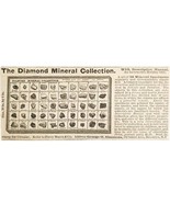 Diamond Mineral Collection 1885 Advertisement Victorian Rocks Gems ADBN1A19 - $367.61 MXN