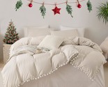 California King Comforter Set Beige Comforter 3 Piece Farmhouse Boho Bed... - £93.63 GBP