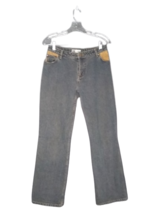 Faded Glory Bootcut Medium Wash Destressed Jean Lace Detailing At Waist ... - £10.90 GBP