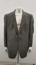 HUGO BOSS Mens 100% Virgin Wool Blend Single Breast Suit Jacket Gray Striped - £28.02 GBP