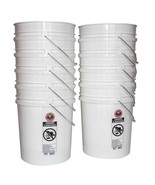5 gal. White Pail (10-Pack) Food Grade Safe Container BPA Free Non-Toxic  - $48.75