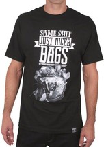 DISSIZIT Men&#39;s Black Same $hit Nicer Bags Graphic Tee Money Can&#39;t Change Me NWT - £38.22 GBP