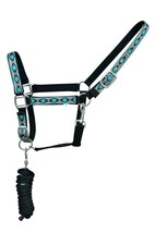 Horse Horse Nylon Aztec Printed Neoprene Comfort Adjustable Halter Lead ... - $29.69