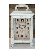Old Farmhouse Carriage Clock Rustic White VINTAGE COTTAGE FARMHOUSE CHIC... - £43.86 GBP
