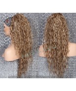 DK Ash blonde mixed Human Hair Blend PONYTAIL Hairpiece Drawstring ex lo... - $931.86 MXN