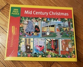 Hennessy Puzzles Mid Century Christmas MCM 1000 PC Jigsaw Puzzle Complete 2014 - £35.12 GBP