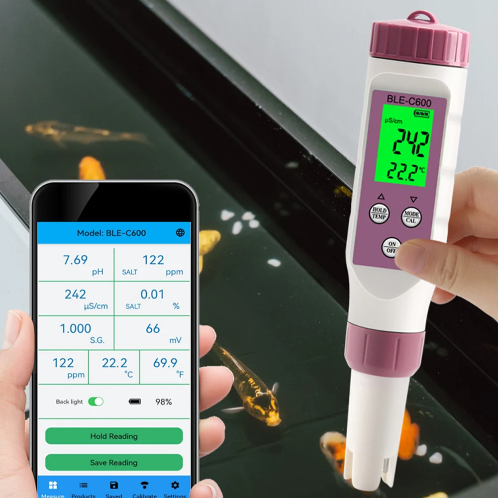 7 in 1 TDS PH Meter Bluetooth-Compatible Digital Water Quality Tester AP... - $84.53
