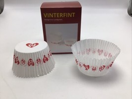 IKEA Muffin Cupcake Liner Baking Cup Valentine&#39;s Day Red White Hearts 65... - $186.36 MXN