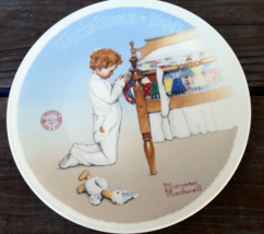 NORMAN ROCKWELL &quot;A Christmas Prayer&quot; Plate 1990 84-R70-1.17 Limited Edition - $36.97