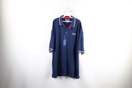 NOS Vintage 90s NASCAR Mens 2XL Spell Out Ford Motor Co Racing Polo Shirt Blue - $59.35