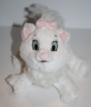 Aristocats Cat 9&quot; Disney Tote A Tail Marie White Plush Glitter Pink Bow Nose Ear - £9.23 GBP