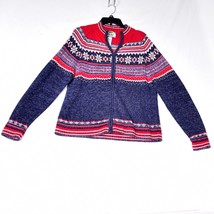 Tiara International Women&#39;s Zip Up Sweater Size Medium - £22.50 GBP