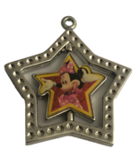 Walt Disney World Minnie Mouse Swivel Star Silver Keychain 2&quot; Metal - £9.56 GBP