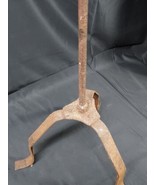 Old Primitive Wrought Iron Early American Bridge Arm Floor Lamp Tripod B... - £73.87 GBP