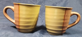 Set of 2 Sango Gold Dust Sienna 5039 Coffee Mugs - £11.35 GBP