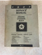 Chrysler 1987 Engine - Chassis And Body Service Manual - $14.74