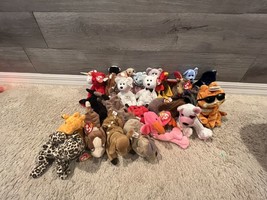 Lot of (28) Beanie Babies In Great Condition. From 1993 &amp; Up. All Have Tags - £55.12 GBP