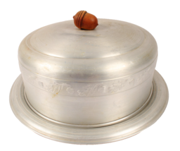 Vtg West Bend Acorn Cake/Pie Keeper Carrier 50s Mid Century Aluminum - $16.99