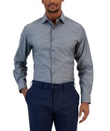 Bar III Men&#39;s Slim Fit Chambray Dress Shirt Charcoal Grey-Small 14-14.5 - $371.09 MXN