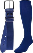 TCK Baseball/softball Unisex Adult Belt And Socks Combo Set Royal Medium... - $19.99