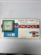 Monopoly Board Game Parker Brothers Vintage 1961 Complete Extra Cash No Shoe - £15.72 GBP