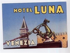 Hotel LUNA Venezia  Luggage Label Venice Italy  - £8.38 GBP