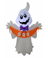 4 Foot Tall Halloween LED Inflatable Ghost with BOO Banner Yard Party De... - £35.96 GBP