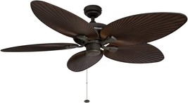 52-Inch Bronze Honeywell Palm Island 52-Inch Tropical Ceiling Fan, Damp Rated. - £107.77 GBP