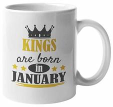 Make Your Mark Design Kings Born in January Coffee &amp; Tea Mug for Birthday, Prese - £15.95 GBP
