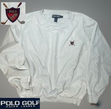 Polo Ralph Lauren Golf Jacket Mens XXL White Vintage Windbreaker Lined P... - $42.16