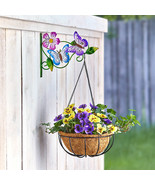 Hanging Planter with Coir Liner Flower Pot Basket Garden Fence Balcony B... - £28.52 GBP
