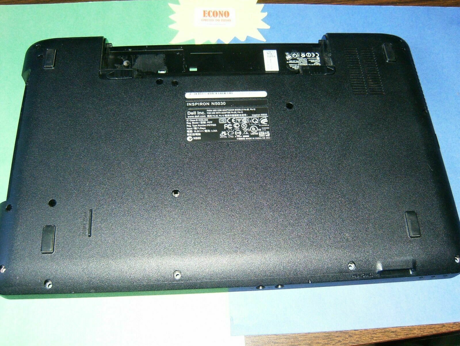 Dell Inspiron 15 M5030 N5030 Laptop Bottom Base Case Assembly X4WW9 0X4WW9 - $2.37