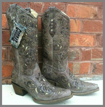 Ladies Corral Boot A1098~Brown Crater &amp; Bone Inlay~Cowgirl~Western - £243.85 GBP