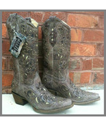 Ladies Corral Boot A1098~Brown Crater &amp; Bone Inlay~Cowgirl~Western - £243.79 GBP