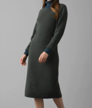 New Womens NWT PrAna South Rock Sweater Dress Dark Sky M Blue Gray NWT Organic - £100.04 GBP