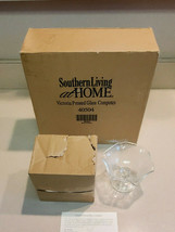 Southern Living At Home Victoria Pressed Glass 4 Compotes #40504 (NEW) - £15.49 GBP