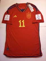Ferran Torres Spain 2022 World Cup Match Slim Red Home Soccer Jersey 2022-2023 - £78.31 GBP