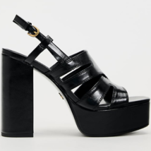 Zara Bnwt 2024. Black Platform Sandals Straps. 1393/210 - £78.41 GBP