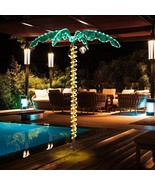 5FT LED Lighted Coconut Tree Outdoor Artificial Tree Tropical with 207 L... - $1,299.31 MXN