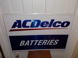 Vintage AC Delco Batteries Aluminum Framed Sign - $2,316.79 MXN