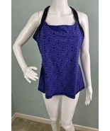 Women&#39;s Lucy LucyPower Purple Dash Print Crossback Activewear Tank Top S... - €13,50 EUR