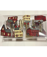 Avanti Simplify 12-Pc Shower Hooks Tonya Crawford Art Christmas Villages... - $19.75