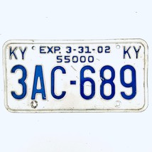 2002 United States Kentucky 55000 Truck License Plate 3AC-689 - £13.26 GBP