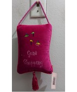 Gone Shipping Embroidered Velour Saying Hanging Doorknob Pillow  - £5.50 GBP