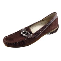 Asgi Size 8 M Brown Square Toe Loafer Leather Women - £15.74 GBP