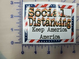 Socialism Distancing  Required Keep America   Bumper Sticker paper 3 pk - £2.86 GBP
