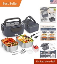 Leakproof Electric Food Warmer &amp; Heated Lunch Box - 12V/24V/110V Compati... - $39.00